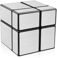 QiYi 2x2x2 Brushed Mirror Block fekete-ezüst